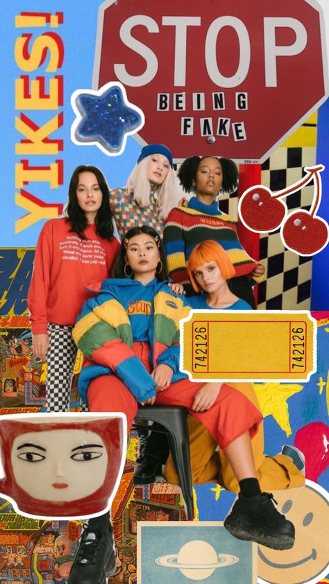 Blue Red Yellow Aesthetic, Red Blue Yellow Aesthetic, Sportswear Moodboard, Primary Colors Aesthetic, Primary Aesthetic, Blue Color Quotes, Pop Photoshoot, Beauty Shop Decor, School App