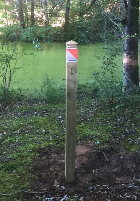 Permanent Orienteering Course | Michigan Adventure Race Orienteering Aesthetic, Orienteering Map, Adventure Race, Fitness Trail, Game Area, Michigan Adventures, Hiking Workout, Wooden Posts, Easter Egg Hunt