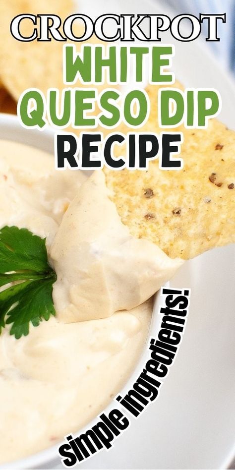 Authentic Queso Recipe, White Queso Dip Crockpot, Crockpot White Queso Dip, Crockpot White Queso, Crockpot Queso Dip, Crockpot Queso, Queso Dip Crockpot, White Queso Dip Recipe, Stovetop Appetizers