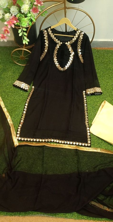 Chiffon Shirt  embroidery mirror work
RawSilk trouser 
Aghanoor Master replica 
Dopata with lace design 
Ciffon fabric
S.18chest hip 20 length 37 
m..21 hip 22 length 38
L.22. hip 24 length 38

3pc ....3000
Bthzk Casual Spring Outfits Women, Dresses Women Over 50, Dresses For Women Over 50, Dresses For Women Over 40, Simple Dress Casual, Designs Dress, Stylish Short Dresses, Pakistani Fancy Dresses