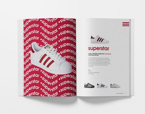 Adidas Shoe Catalog Case Study on Behance Catalog Clothing Design, Sneaker Magazine Layout, Shoes Catalogue Design Layout, Shoe Catalog Design Layout, Brand Catalog Design, Shoes Catalogue Design, Clothing Catalog Design, Shoe Catalogue, Shoe Magazine