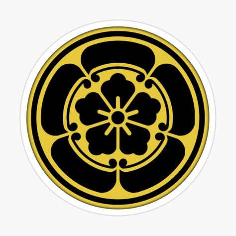 Get my art printed on awesome products. Support me at Redbubble #RBandME: https://www.redbubble.com/i/sticker/Oda-Clan-Kamon-by-Takeda-art/32793247.EJUG5?asc=u Oda Clan, Blade Runner Poster, Japanese Crest, Japan Painting, Mangekyou Sharingan, Samurai Armor, Large Tile, Image Bank, Cool Swords