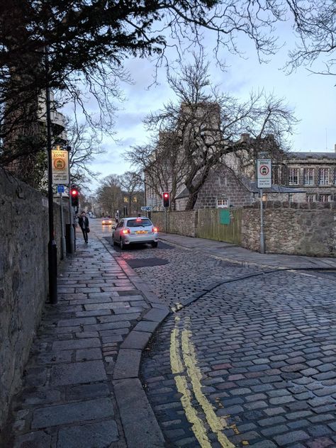 Scotland Aberdeen, Aberdeen University, Cobblestone Road, Scotland Street, Aberdeen Scotland, Stone Street, Cobblestone Streets, Model Inspo, Urban Environment