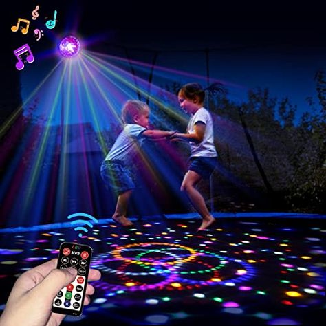 Trampoline Lights with Music, Large Size 9 Colors LED Lights with Remote Control for Trampoline 16FT 15FT 14FT 12FT 10FT, Sync up to Music, Trampoline Accessories for Kids Adults Trampoline Party Ideas, Trampoline Lights, Trampoline Ideas, Trampoline Tent, Trampoline Games, Trampoline Party, Jump Party, Trampoline Accessories, Backyard Trampoline