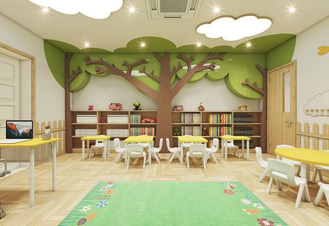 Early Education Classroom, Classroom Carpets, English Center, Kindergarten Interior, Classroom Interior, Daycare Design, Kindergarten Design, School Interior, Geometric Carpet