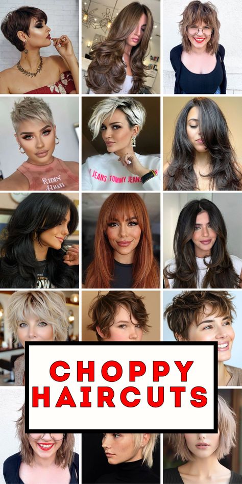 Exploring Choppy Haircuts 2024: A Fresh Look for Every Length Hair Choppy Layers, Thick Hair Tips, Long Choppy Haircuts, Medium Length Styles, Fine Hair With Bangs, Styles For Fine Hair, Choppy Cut, Choppy Haircuts, Thick Hair Cuts