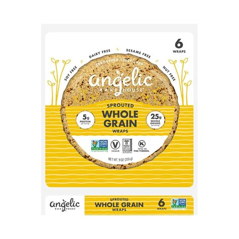 Amazon.com: Angelic Bakehouse 7-Grain Wraps / Tortillas – 9 Ounce – Sprouted Whole Grain Tortillas – Vegan, Kosher and Non-GMO Bean Quesadilla, Black Bean Quesadilla, Turkey Wraps, Sprouted Grains, Daniel Fast, Simple Food, Chicken Quesadillas, Chicken Enchiladas, Healthy Ingredient