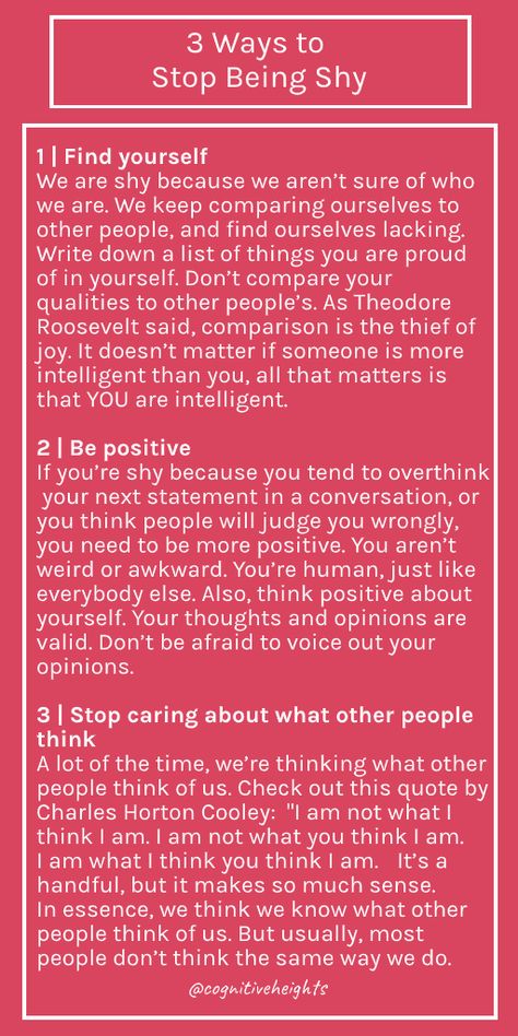 Learning Who You Are, How To Not Be Shy In School, How To Be Less Shy, How To Be Confident Around People, How To Stop Being Shy, How To Not Be Shy, How To Socialize, How To Socialize With People, Shyness Overcoming