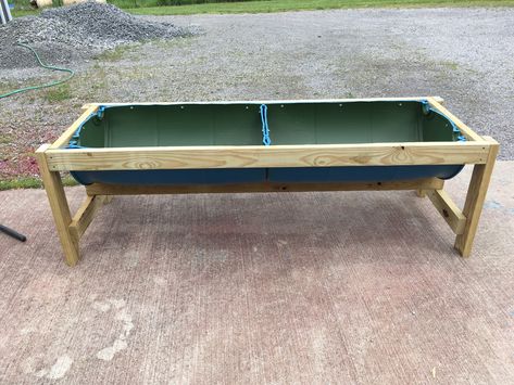 Diy Feeding Trough, Cattle Trough, Cattle Feeder, Cow Food, Goat Playground, Cow Feed, Feeding Trough, Feed Trough, Raising Pigs