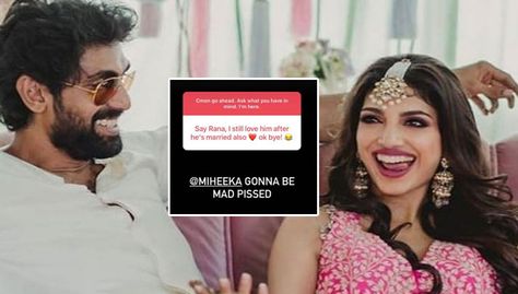 'Baahubali' star Rana Daggubati took everyone by surprise when he announced his engagement to Miheeka Bajaj. They were one of the few couples who tied the knot in the lockdown. The duo had a gorgeous wedding and they gave some serious couple goals via their beautiful pictures. Miheeka recently showed how possessive she is about hubby Rana with her cracking reply to his die-hard fan.



Rana recently had an 'Ask Me Anything' session with his fans through his Instagram page Dingoism. A fan wrote t Miheeka Bajaj, Rana Daggubati, I Still Love Him, Trending News, Instagram Page, Die Hard, Bollywood News, Tie The Knots, Too Cute