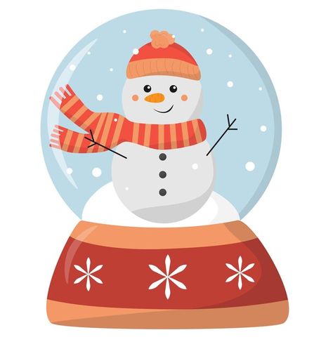 Vector snowman in snow globe vector | Premium Vector #Freepik #vector #winter #holiday #christmas #illustration Snow Globe Illustration, Globe Illustration, Snowman Games, Snowman Snow Globe, Globe Vector, Game Logo, Christmas Illustration, Snow Globe, Winter Holiday