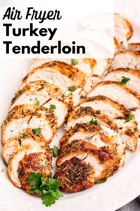 Air Fryer Turkey Tenderloin, Air Fryer Turkey Breast, Turkey Tenderloins, Turkey Tenderloin Recipes, Air Fryer Turkey, Recipe For Air Fryer, Cook Turkey, Turkey Tenderloin, Turkey Casserole