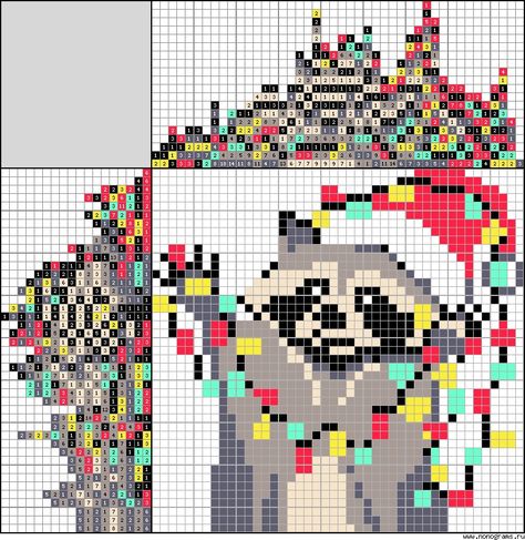 Colour Japanese crossword «Raccoon» Raccoon Pixel Art, Japanese Pixel Art, Raccoon Cross Stitch, Bead Templates, Raccoon Print, Cross Stitch Bookmarks, Beaded Cross Stitch, Craft Day, Beaded Cross