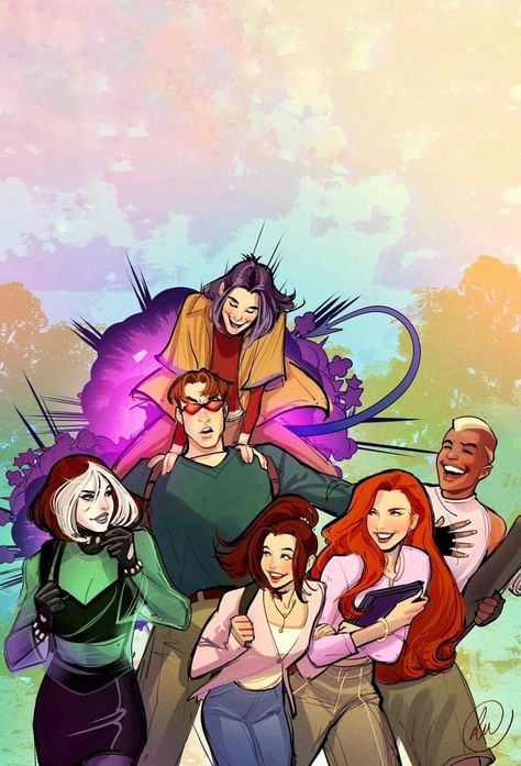 Xman Marvel, Xmen Art, Rogue Gambit, Xmen Comics, Kitty Pryde, X Men Evolution, Marvel Xmen, Marvel Characters Art, Arte Dc Comics