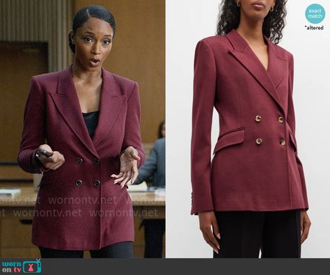 Andrea Lincoln Lawyer, Andrea Freeman Lincoln Lawyer, Yaya Dacosta Lincoln Lawyer, Lorna Lincoln Lawyer, Yaya Dacosta, Lincoln Lawyer, Stylish Office Wear, Light Pink Blazers, Lawyer Fashion