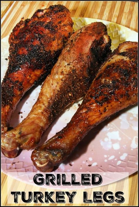 Grilled Turkey Legs #CookoutWeek Grilled Turkey Legs, Turkey Leg Recipe, Roasted Turkey Legs, Bbq Foods, Turkey Leg Recipes, Bbq Turkey, Nourishing Recipes, Turkey Leg, Outdoor Grilling