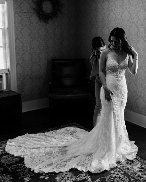 I loved these moments of Karina’s mom + sister helping her with the final touches before the first look. Getting ready photos are always some of my favorites on a wedding day. Mother Helping Bride Get Ready, Mom And Daughter Getting Ready Wedding, Mom And Sister, First Look, Wedding Day, In This Moment