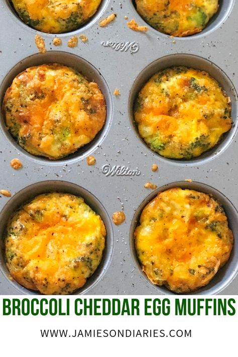 Broccoli Cheddar Egg Muffins – Jamieson Diaries Egg Broccoli Cheese Muffins, Broccoli Cheddar Egg Muffins, Cheddar Egg Muffins, Easy Egg Recipe, Snap Peas Recipe, Egg Muffins Recipe, Easy Egg Recipes, Honey Garlic Salmon, Egg Muffin