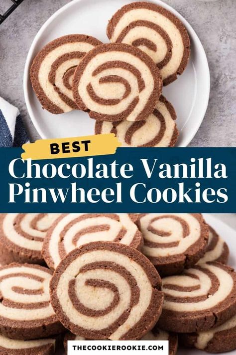 Chocolate Pinwheel Cookies Recipe, Pinwheel Cookies Recipe, Molasses Cookies Recipe, Pinwheel Cookies, The Cookie Rookie, Cookie Rookie, Frozen Cookies, Cookie Brownie Bars, Christmas Cookies Easy