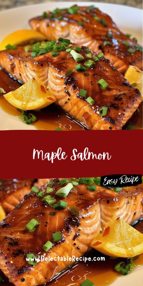 Maple Syrup Salmon, Maple Salmon Recipes, Salmon Marinade Recipes, Maple Salmon, Salmon Baked, Salmon Marinade, Maple Recipes, Maple Syrup Recipes, Easy Salmon Recipes