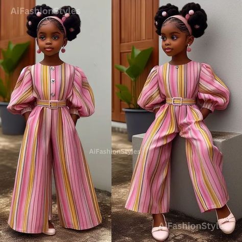 Follow #aifashionstyles for more styles inspo and don't forget to get a copy of our Ankara and Boubou Lookbooks. Link in bio. . . . #ankarastyles #denimjeans #happynewmonth #ankarachic #denimstyle #ankaraanddenim Ankara Jumpsuit For Kids, Children Gowns Dresses Ankara, Kids Wear Girls Fashion, Children Wears, Styles For Children, Materials Gown Style, Ankara Styles For Kids, Kids Jumpsuit