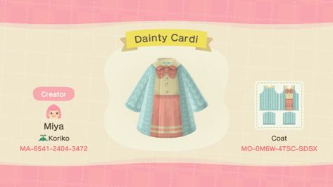 Codes Acnh, Animal Crossing Custom Designs, Acnh Outfits, Pink Island, Acnh Cottagecore, Acnh Clothes, Animal Crossing Funny, Animal Crossing Guide, Acnh Design