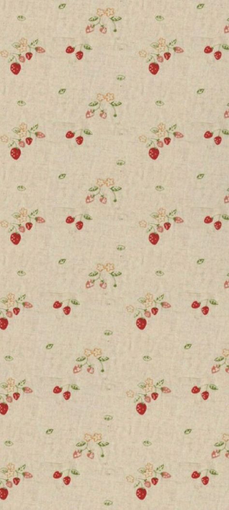 Red And Cream Wallpaper Iphone, Twee Wallpapers, 1950s Aesthetic Wallpaper, Strawberry Wallpaper Iphone, Strawberry Homescreen, 1940s Wallpaper, 1960s Wallpaper, 1950s Aesthetic, 60s Wallpaper