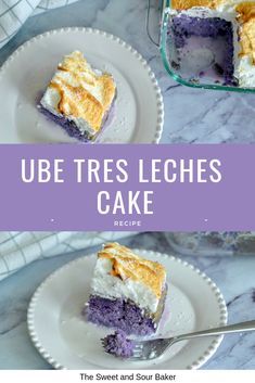 Lavender Tres Leches Cake, Ube Desserts Filipino Food, Ube Sweetened Condensed Milk, Ube Bundt Cake, Ube Tres Leches Cake Recipe, Ube Recipes Filipino Desserts, Ube Tres Leches Cake, Ube Condensed Milk Recipe, Ube Tiramisu