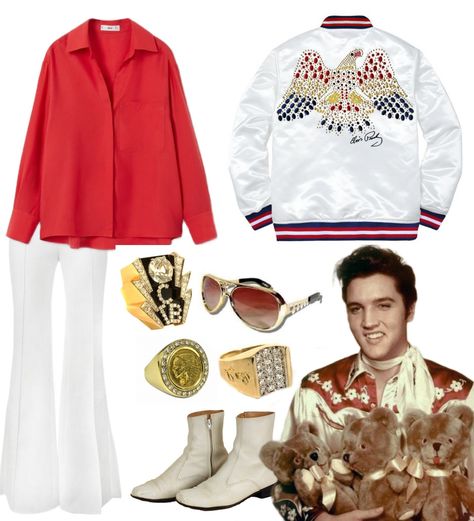 Elvis Presley Outfits Women, Elvis Inspired Outfit Women, Elvis Presley Outfits, Elvis Inspired Outfit, 50s Room, Elvis Costume, Adidas Outfit, Fit Ideas, Outfit Women