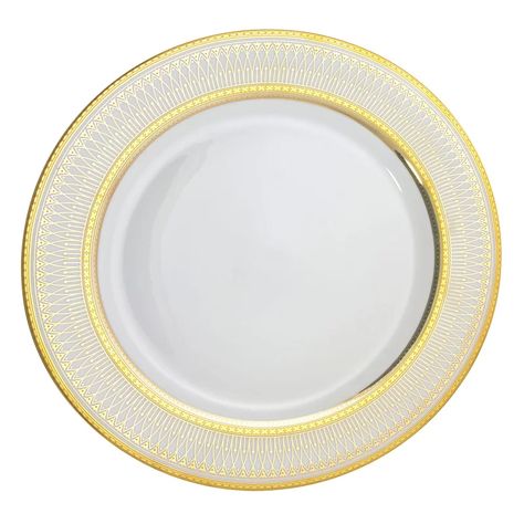 Astoria Grand Bridgette 7.5" Salad / Dessert Plate & Reviews | Wayfair Gold Charger Plate Setting, Salad Wedding, Gold Charger Plate, 10 Strawberry Street, Gold Chargers, Plates For Sale, White Dinner Plates, Butter Plate, Bread Butter