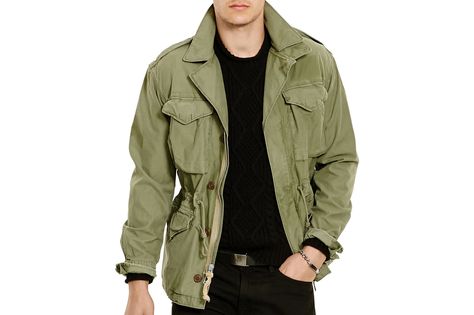 10 Utility Jackets Your Work Wardrobe Will Love Photos | GQ Mens Olive Green Jacket, M65 Field Jacket, Combat Jacket, Military Jacket Green, Army Fashion, Military Outfit, Jacket For Men, Field Jacket, Work Wardrobe