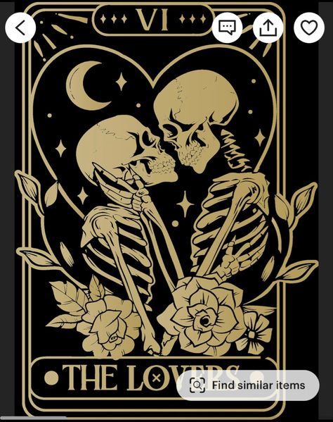 Lovers Tarot Card, Tarot Card Tattoo, Tarot Tattoo, The Lovers Tarot Card, The Lovers Tarot, Card Png, Tattoos For Lovers, Card Tattoo, Skeleton Art