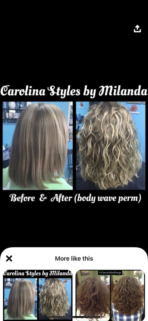 Perm Before And After Short, Body Wave Perm Before And After, Before After Body, Body Wave Perm, Wave Perm, Awesome Hairstyles, Styling Ideas, Body Wave, Perm