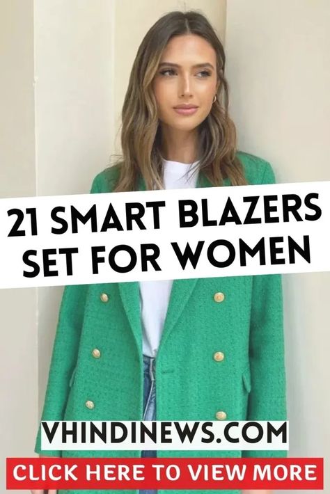 20 Best Women Blazers to Wear with Jeans for a Chic and Stylish Look 43 Sport Blazer Women Outfit, Outfits With Blazers For Women, Boyfriend Blazer Outfit, Fashion Blazer Outfits, Business Casual Blazer, Branded Outfits, Women Blazers, Best Blazer, Boyfriend Blazer