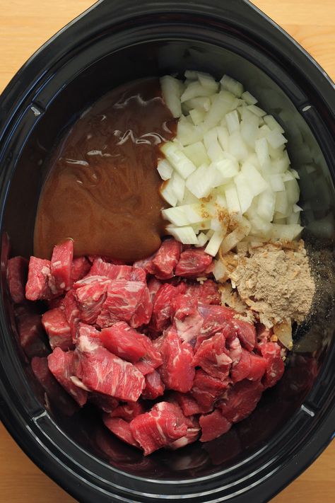 These Easy Slow Cooker Beef Tips give you the most tender bites of steak and a delicious gravy finish. An easy weeknight meal that even the pickiest eater will love. Sirloin Tips Crock Pot, Beef Tips With Brown Gravy Packet Crockpot, Crockpot Steak Tips And Gravy, Frozen Beef Tips In Crockpot, Crockpot Steak Bites Crock Pot Recipes, Garlic Ranch Beef Tips Crockpot, Gluten Free Beef Tips And Gravy, Crockpot Stew Meat Recipes Beef Tips, Steak Tips In Crockpot