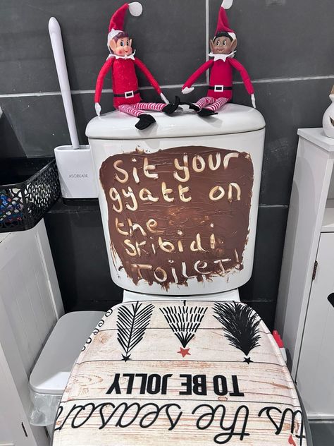 Elf On The Shelf Skibidi Toilet, Skibidi Toilet Elf On The Shelf, Last Day Elf Ideas, Elf Ideas, Skibidi Toilet, Elf On The Shelf Ideas, Shelf Ideas, On The Shelf, Tis The Season