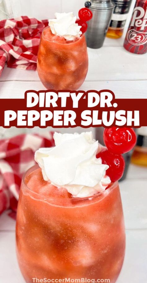 Dr Pepper Cocktail, Dirty Dr Pepper, Dirty Diet Coke, Pepper Cocktail, Beverages Recipes, Adult Beverages Recipes, Kid Friendly Drinks, Soda Bar, Easy Summer Cocktails