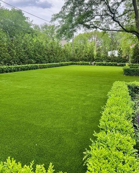 Large Grass Area Landscaping, Big Grass Backyard, Big Grassy Backyard, Lawn Area Design, Large Grass Backyard, House With A Backyard, Stunning Garden Ideas, Big Backyard For Dogs, Huge Backyard Garden