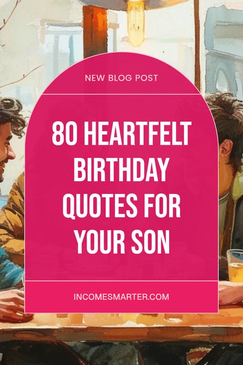 Make your son's 80th birthday celebration unforgettable with these moving quotes! Whether you're crafting a heartfelt card or speaking at the party, these quotes will perfectly capture your feelings. From light-hearted to sentimental, find just the right words to express your love and admiration. Celebrate decades of cherished moments and memories with quotes that truly inspire. Explore rare and touching sayings to honor this special milestone in his life that he'll always remember and treasure. 80th Birthday Quotes, Birthday Scripture, Quotes For Your Son, Moving Quotes, The Incredible Journey, Quotes About Moving On, 80th Birthday, Cherished Memories, Birthday Quotes