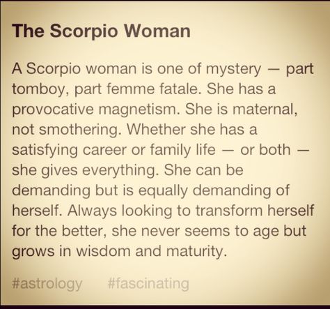 The Scorpio Woman-well... Not to toot my own horn, but this is beyond accurate. Love this!!!! Scorpio Things, Scorpion Facts, Libra Scorpio Cusp, About Scorpio, All About Scorpio, Astrology Scorpio, Scorpio Women, The Scorpions, Scorpio Traits