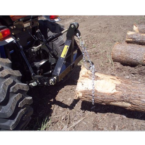 "3 Point Hitch Log Skidder | DR Power Equipment " Log Skidder, 3 Point Attachments, Hitch Attachments, Log Splitters, Tractor Idea, Tractor Accessories, Tractor Implements, Chippers, Tractor Attachments