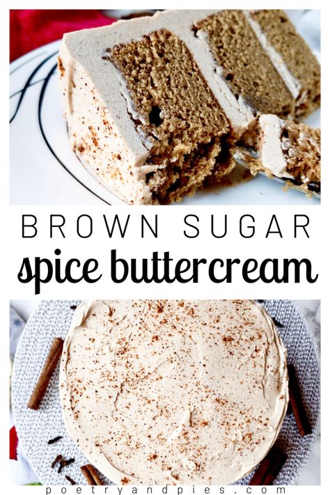 Fluffy Buttercream, Baking Fails, Bake Ideas, Eggnog Cake, Spiced Buttercream, American Buttercream, Sugar Frosting, Cinnamon Cake, Sugar Cake