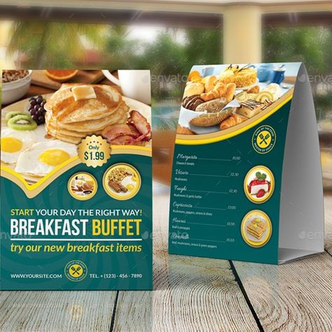 Cafe and Restaurant Table Tent Template Vol.5 Table Tent Design, Table Tent Template, Tent Template, Cafe And Restaurant, Restaurant Ad, Table Restaurant, Restaurant Table, Design Restaurant, Table Tents