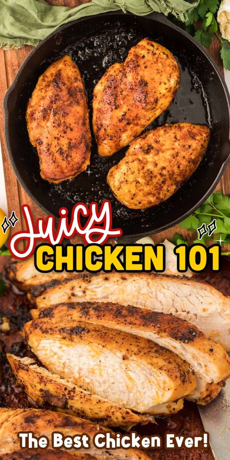 Juice Chicken Recipes, Chicken 101 Recipe, How To Make Juicy Chicken, How To Cook Juicy Chicken Breast, Best Ways To Season Chicken, How To Cook Marinated Chicken, How To Make Juicy Chicken Breast, Chicken Breast Recipes Stove Top, Juicy Chicken 101