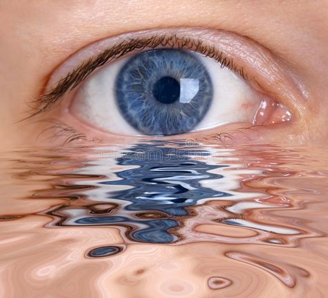 The eye. Blue eye is reflected in the water , #spon, #Blue, #eye, #water, #reflected #ad Creative Eye Photography, Water Reflections Art, Water Distortion Photography, Reflection In Eye, Eye With Reflection, Water Reflection Painting, Water Distortion, Water Reflection Art, Water Eyes