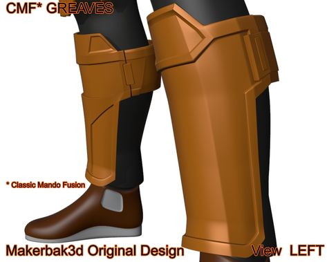 3D file Greaves Shin Armor [CMF] 🦵・Template to download and 3D print・Cults Shin Armor, The Mandalorian Din Djarin, Mandalorian Din Djarin, Leg Armor, Mandalorian Armor, Orange Heart, Cosplay Armor, Stl Files, 3d Printable