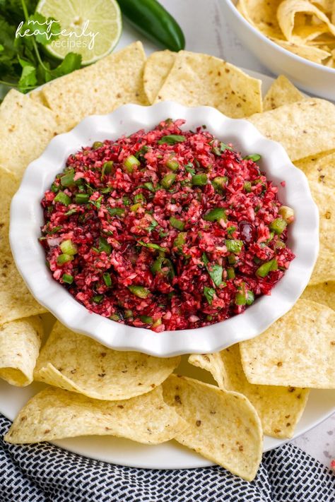 Cranberry Salsa Recipe Cranberry Cilantro Salsa, Cranberry Salsa Recipes, Cranberry Salsa Dip, Ricotta Cheese Recipes, Cilantro Salsa, Cranberry Salsa, Salsa Recipes, Easy Salsa, Salsa Dip