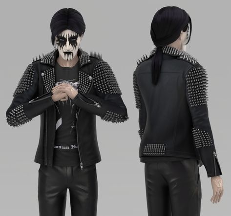 For 2 years I wanted this jacket in my game, but I was afraid to take it because of the many small details. Now I finally have the experience to do it quickly and better than I would have done then.… Spiked Jacket, 80s Punk, Play Sims, Small Details, Sims Mods, Sims 4 Cc, Small Detail, Custom Content, Sims 2