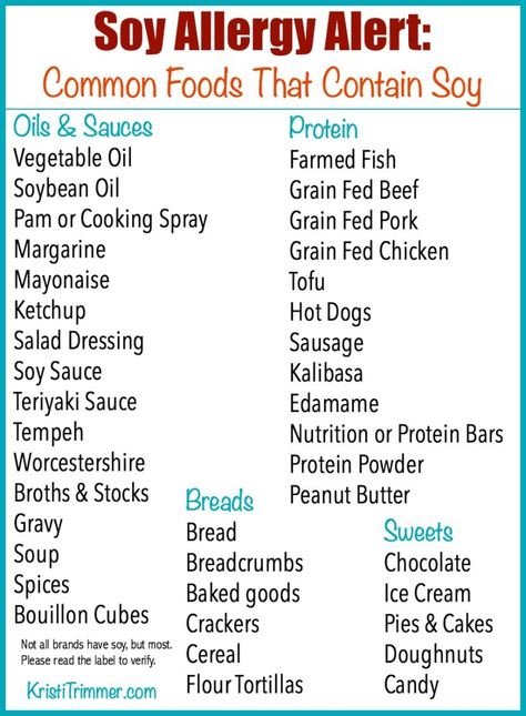 Soy Allergy Alert: Common Foods That Contain Soy Mspi Diet, Soy Allergy, Soy Free Dairy Free, Peanut Butter Bread, Pan Sin Gluten, Allergy Awareness, Soy Free Recipes, Peanut Allergy, Allergy Free Recipes