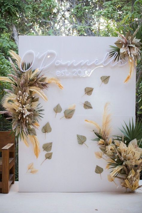 Grass Arrangements, Mayakoba Wedding, Mayakoba Mexico, White Beach Wedding, Rosewood Mayakoba, Beach Wedding White, Mexico Photography, Photo Booth Backdrop Wedding, Front Door Design Wood